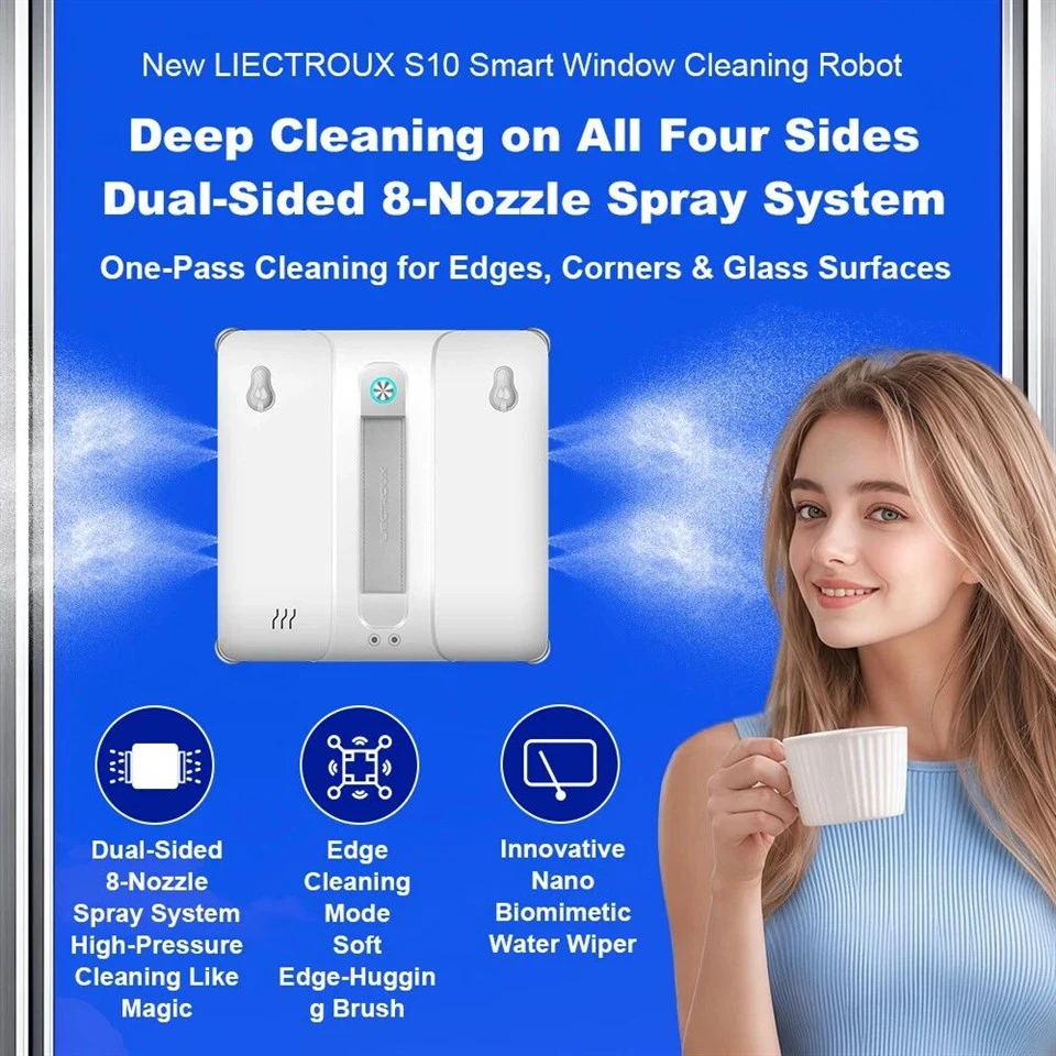Robot do czyszczenia okien z natryskiem wodnym